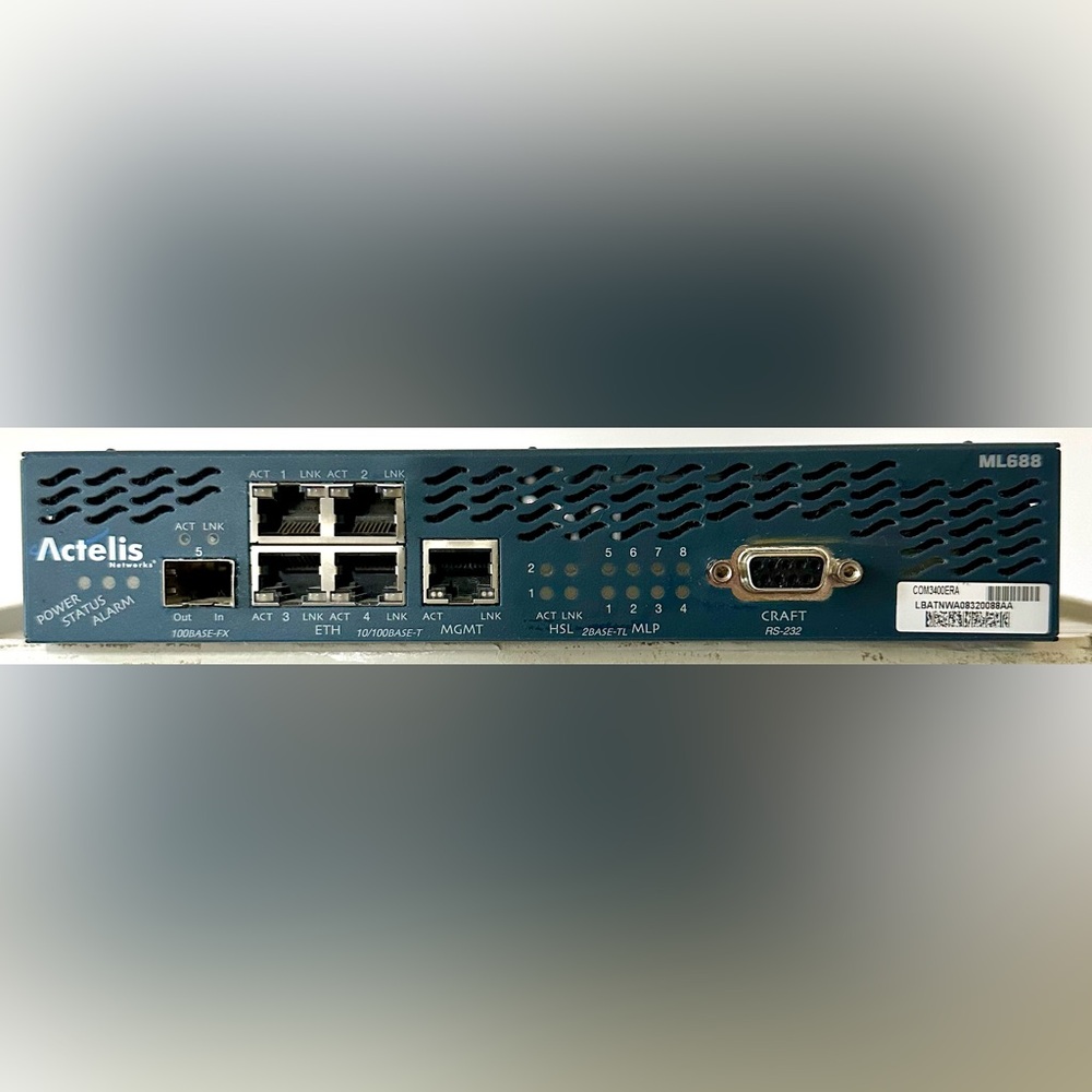 Actelis Networks ML688 Ethernet Access Carrier Over Copper Device w/AC Power